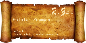 Reinicz Zsombor névjegykártya